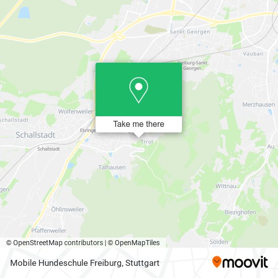 Карта Mobile Hundeschule Freiburg