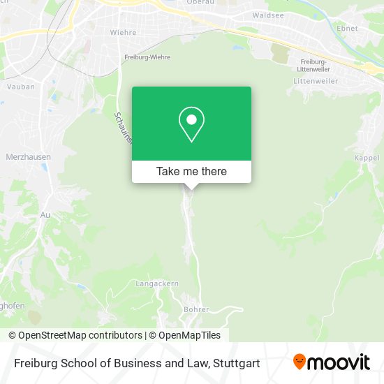 Freiburg School of Business and Law map