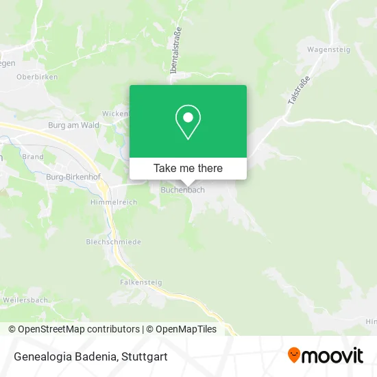 Карта Genealogia Badenia