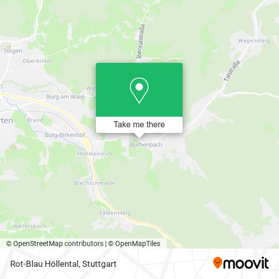 Rot-Blau Höllental map