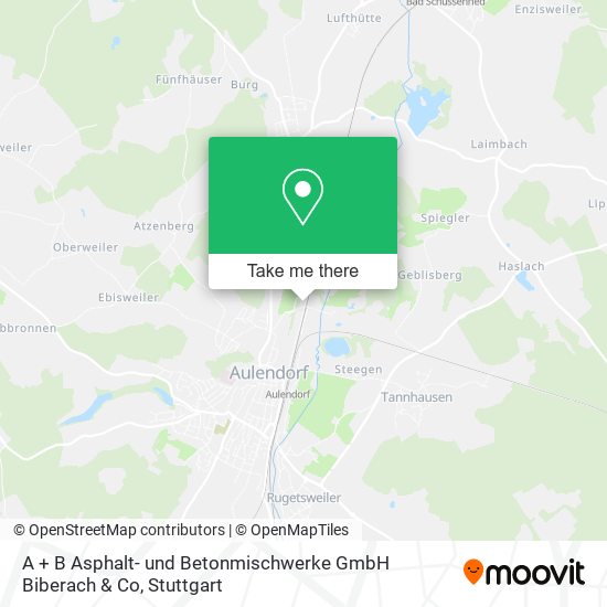 Карта A + B Asphalt- und Betonmischwerke GmbH Biberach & Co