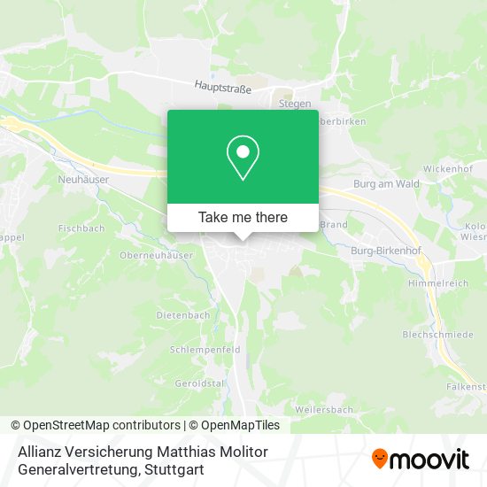 Allianz Versicherung Matthias Molitor Generalvertretung map