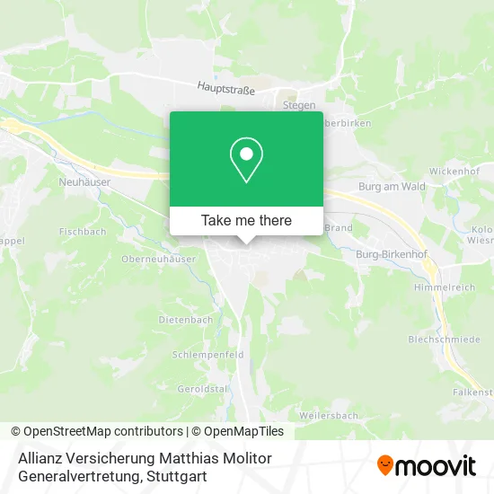 Карта Allianz Versicherung Matthias Molitor Generalvertretung