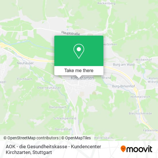 AOK - die Gesundheitskasse - Kundencenter Kirchzarten map