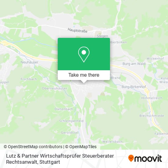 Lutz & Partner Wirtschaftsprüfer Steuerberater Rechtsanwalt map