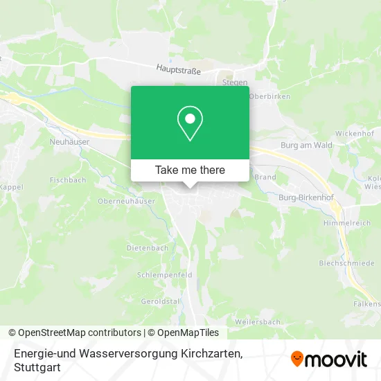 Карта Energie-und Wasserversorgung Kirchzarten