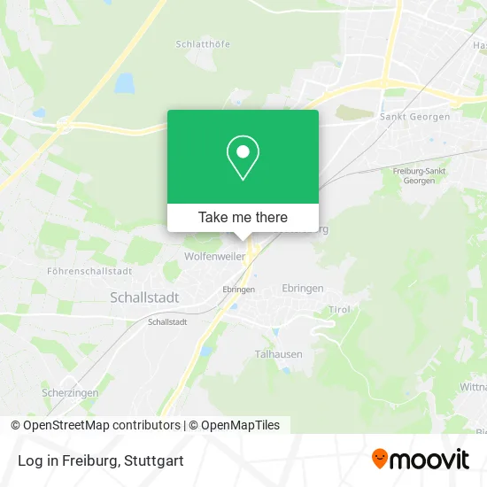 Карта Log in Freiburg