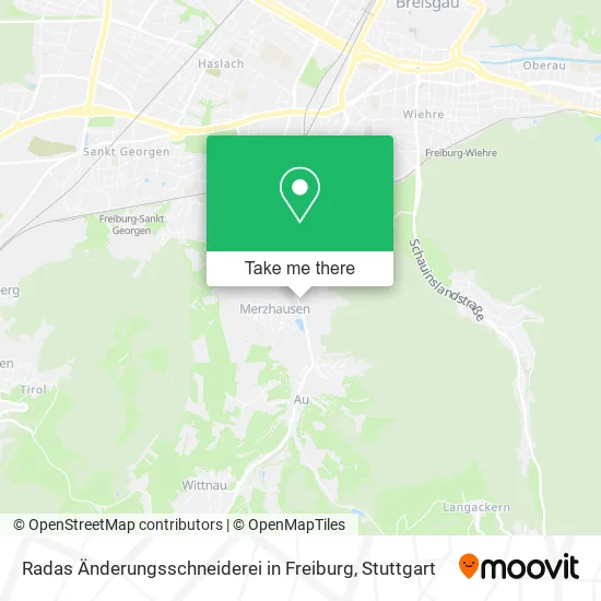 Карта Radas Änderungsschneiderei in Freiburg