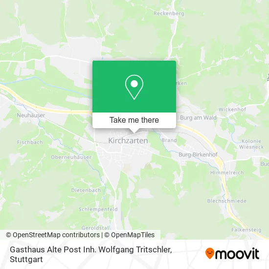 Карта Gasthaus Alte Post Inh. Wolfgang Tritschler