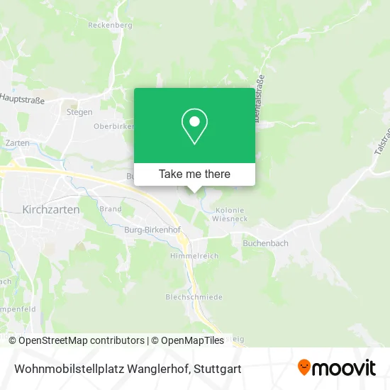 Карта Wohnmobilstellplatz Wanglerhof