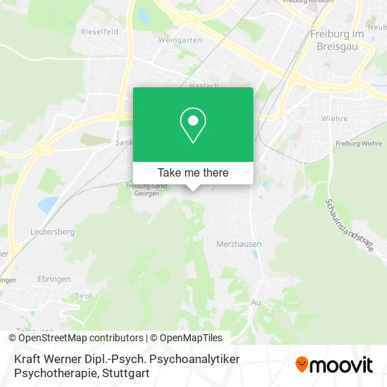 Карта Kraft Werner Dipl.-Psych. Psychoanalytiker Psychotherapie