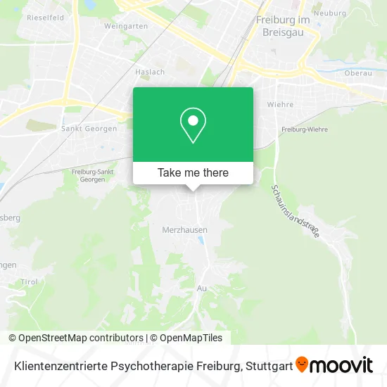 Карта Klientenzentrierte Psychotherapie Freiburg