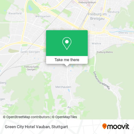 Green City Hotel Vauban map