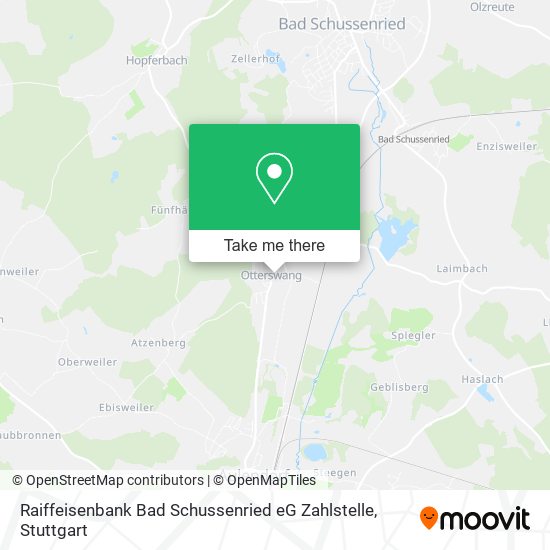 Карта Raiffeisenbank Bad Schussenried eG Zahlstelle