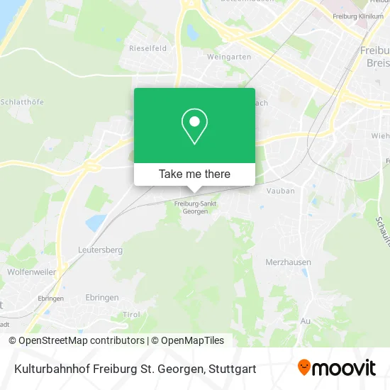 Карта Kulturbahnhof Freiburg St. Georgen
