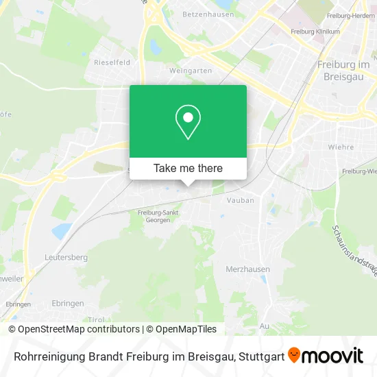 Карта Rohrreinigung Brandt Freiburg im Breisgau