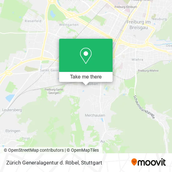 Карта Zürich Generalagentur d. Röbel