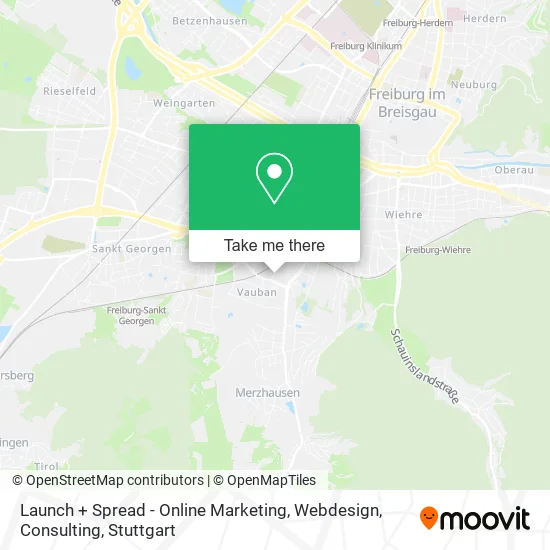 Карта Launch + Spread - Online Marketing, Webdesign, Consulting