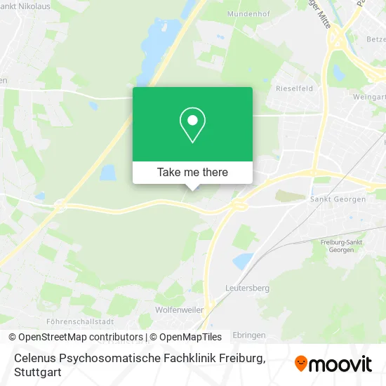 Карта Celenus Psychosomatische Fachklinik Freiburg