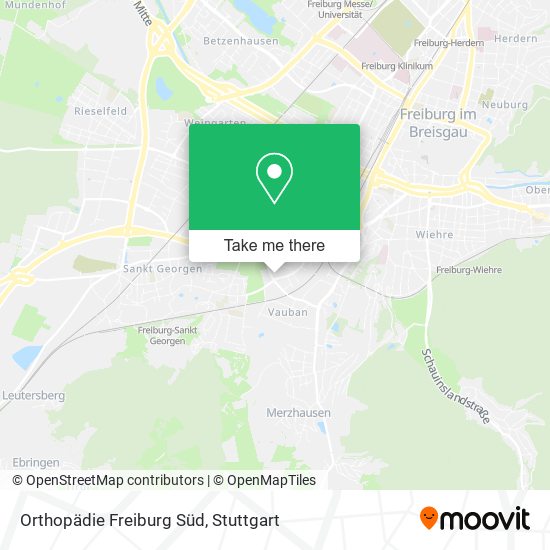 Orthopädie Freiburg Süd map