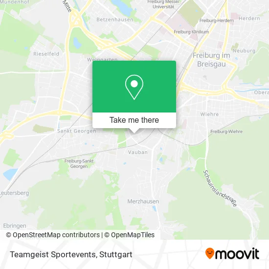 Teamgeist Sportevents map