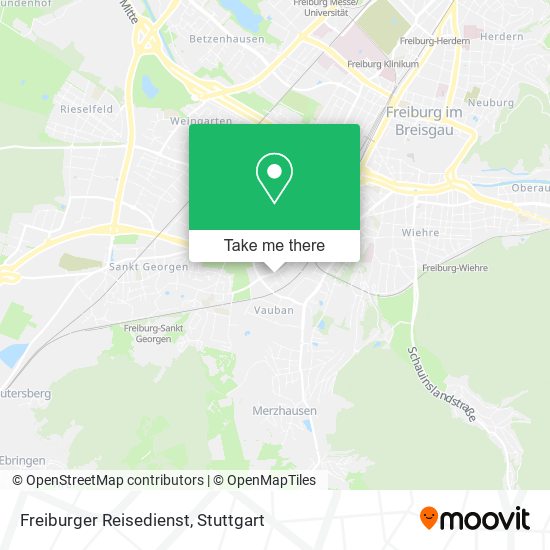 Freiburger Reisedienst map