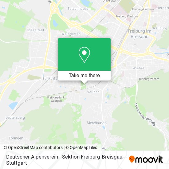 Карта Deutscher Alpenverein - Sektion Freiburg-Breisgau