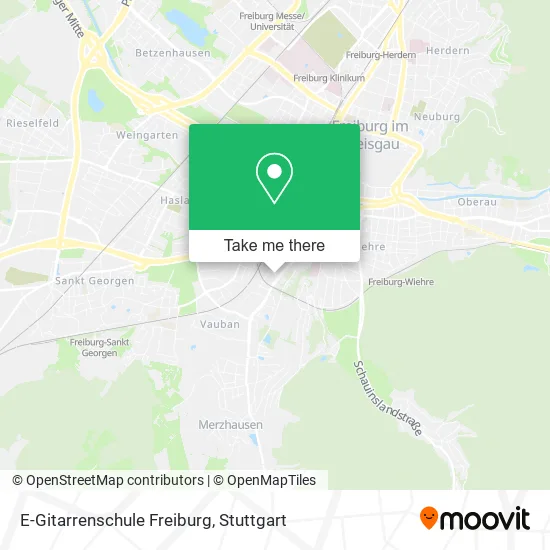 Карта E-Gitarrenschule Freiburg