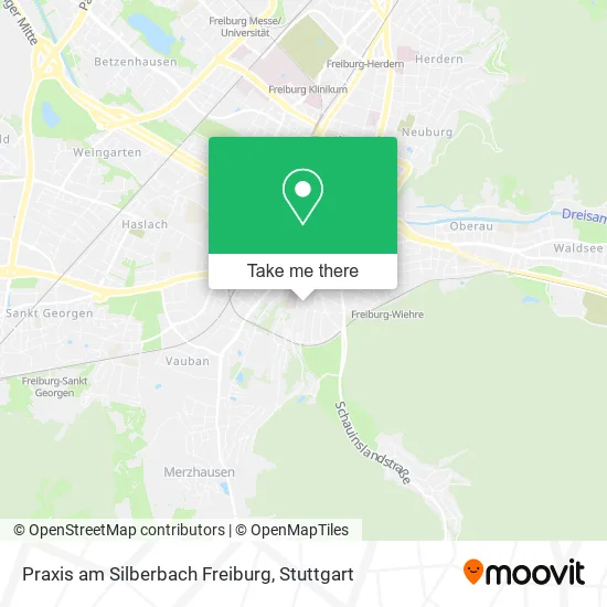 Карта Praxis am Silberbach Freiburg