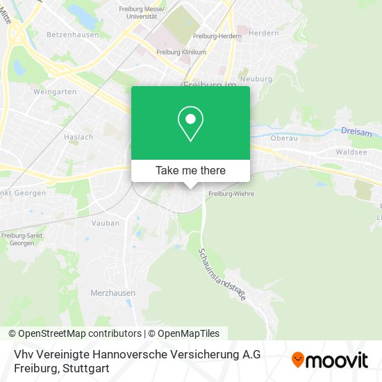 Vhv Vereinigte Hannoversche Versicherung A.G Freiburg map