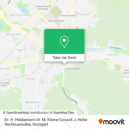 Карта Dr. H. Hiddemann Dr. M. Kleine-Cosack J. Hefer Rechtsanwälte