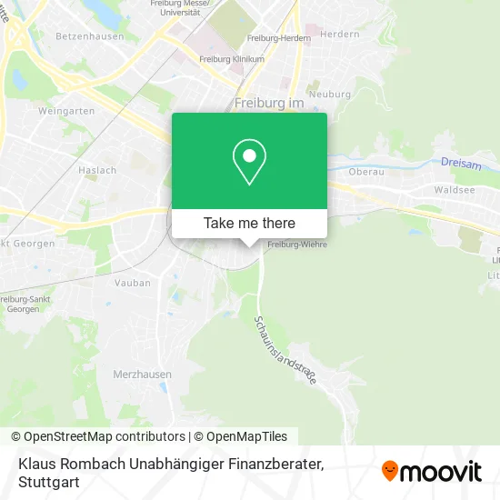 Карта Klaus Rombach Unabhängiger Finanzberater