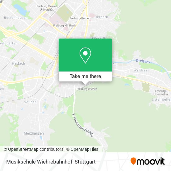 Musikschule Wiehrebahnhof map