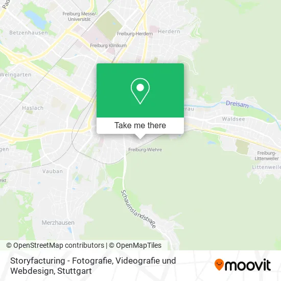 Карта Storyfacturing - Fotografie, Videografie und Webdesign