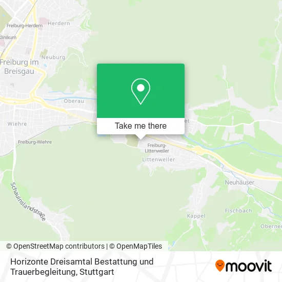 Карта Horizonte Dreisamtal Bestattung und Trauerbegleitung