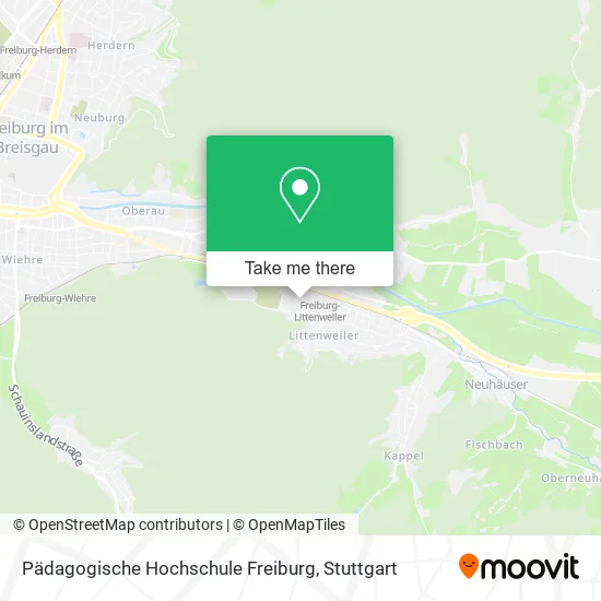 Карта Pädagogische Hochschule Freiburg