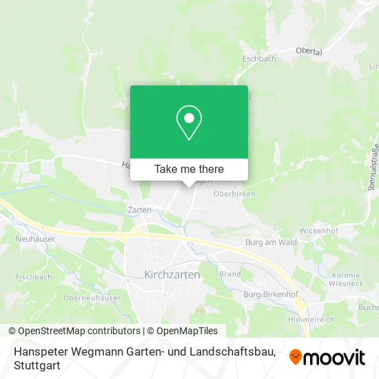 Карта Hanspeter Wegmann Garten- und Landschaftsbau