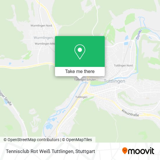 Tennisclub Rot Weiß Tuttlingen map