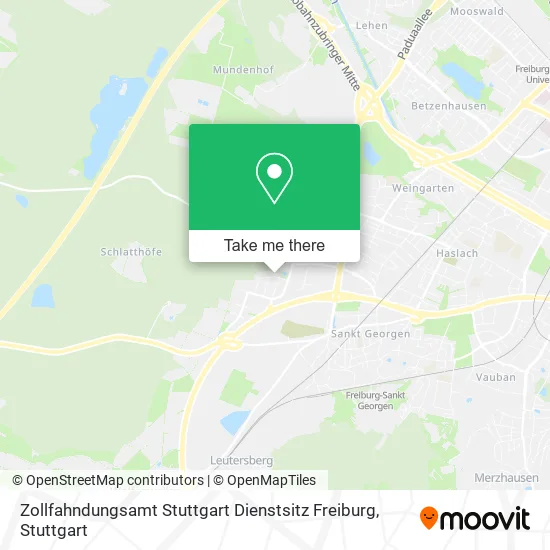 Карта Zollfahndungsamt Stuttgart Dienstsitz Freiburg