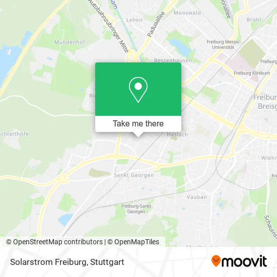 Карта Solarstrom Freiburg
