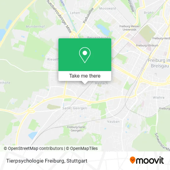 Карта Tierpsychologie Freiburg