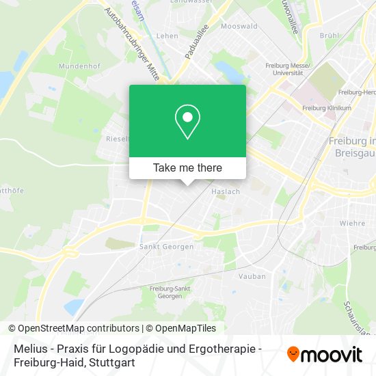 Melius - Praxis für Logopädie und Ergotherapie - Freiburg-Haid map