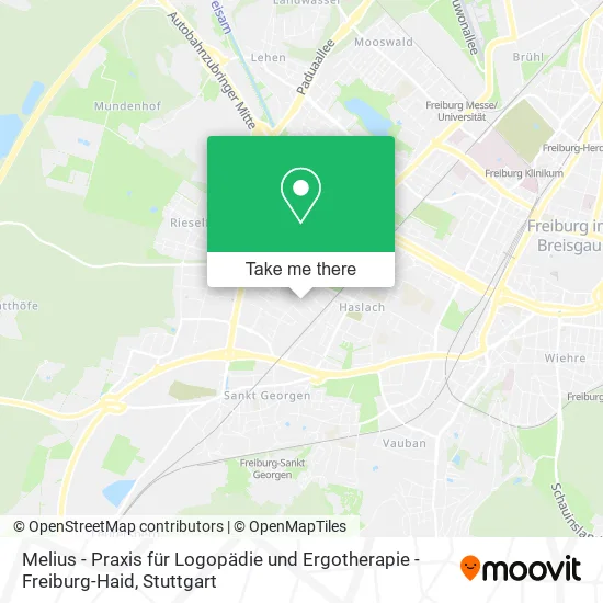 Карта Melius - Praxis für Logopädie und Ergotherapie - Freiburg-Haid