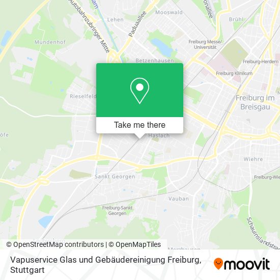 Карта Vapuservice Glas und Gebäudereinigung Freiburg