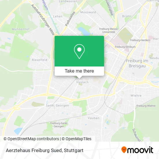 Карта Aerztehaus Freiburg Sued
