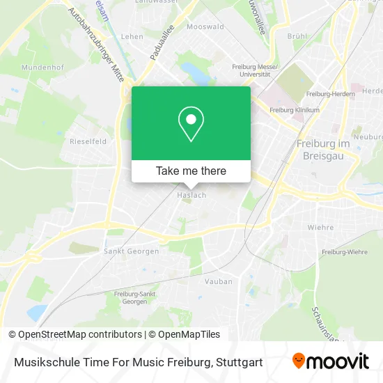 Карта Musikschule Time For Music Freiburg