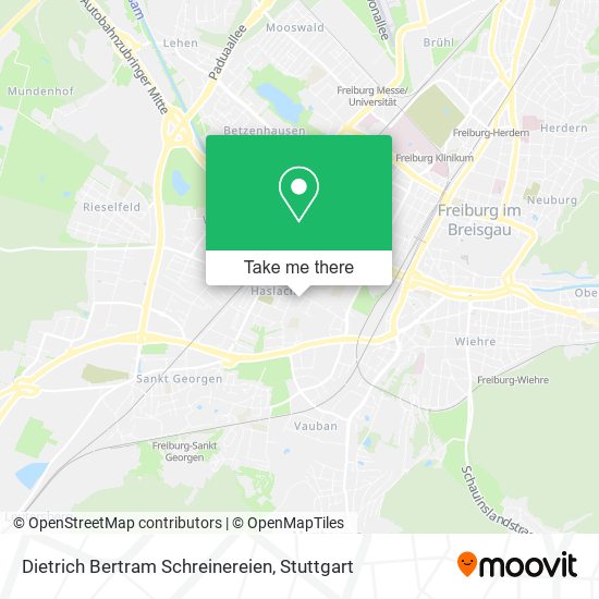 Dietrich Bertram Schreinereien map