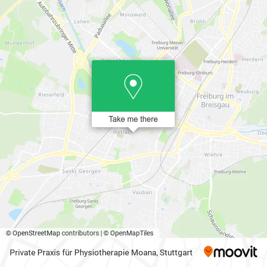 Карта Private Praxis für Physiotherapie Moana