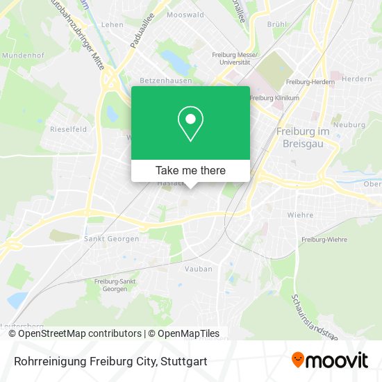 Карта Rohrreinigung Freiburg City