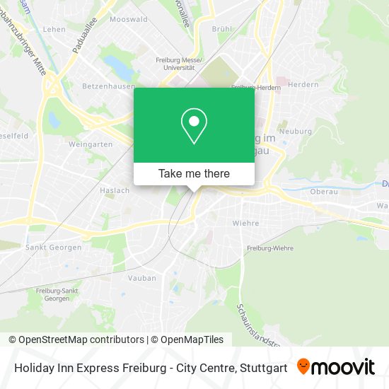 Holiday Inn Express Freiburg - City Centre map